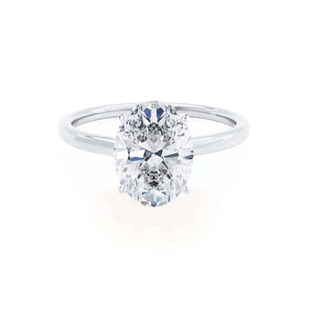1.50 CT Oval Shaped Moissanite Solitaire Engagement Ring 5