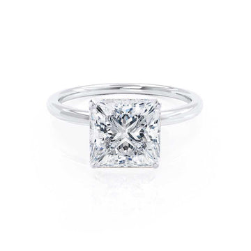 1.50 CT Princess Shaped Moissanite Solitaire Engagement Ring 4