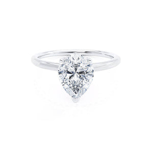 0.94 CT Pear Shaped Moissanite Solitaire Style Engagement Ring 1