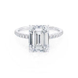 2.52 CT Emerald Shaped Moissanite Solitaire Engagement Ring 2