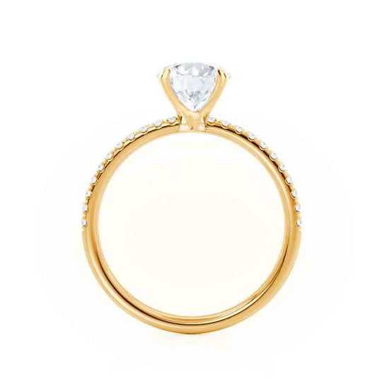 0.90 CT Oval Shaped Moissanite Solitaire Engagement Ring 4