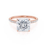 1.50 CT Princess Shaped Moissanite Solitaire Style Engagement Ring 4