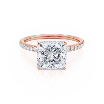 1.50 CT Princess Shaped Moissanite Solitaire Style Engagement Ring 4