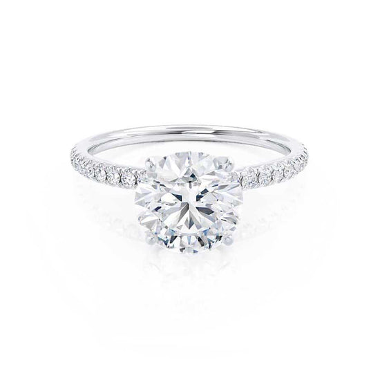 1.0 CT Round Shaped Moissanite Solitaire Engagement Ring 1