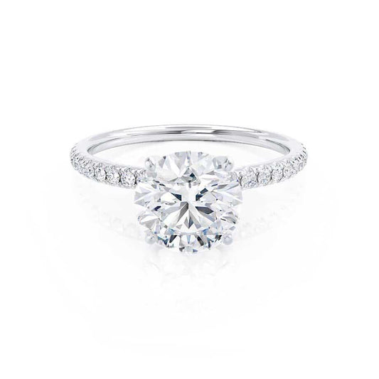 1.0 CT Round Shaped Moissanite Solitaire Engagement Ring 1