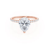 1.20 CT Pear Shaped Moissanite Solitaire Pave Style Engagement Ring 1