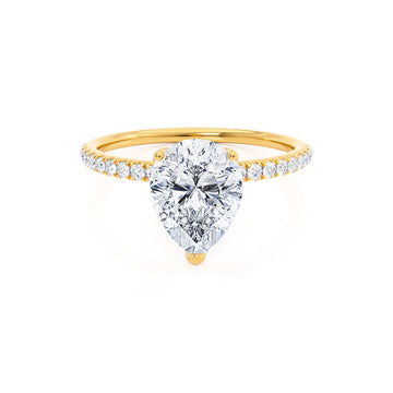 0.94 CT Pear Shaped Moissanite Solitaire Style Engagement Ring 1