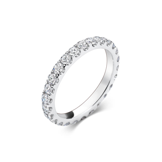 1.15 CT Round Full Eternity CVD EF/VVS Diamond Wedding Band 3