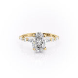 2.10 CT Oval Cut Pave Setting Moissanite Engagement Ring 11