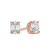 0.50 CT-2.0 CT Oval Solitaire CVD F/VS Diamond Earrings 6