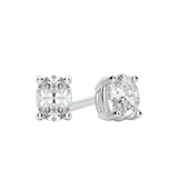 0.50 CT-2.0 CT Oval Solitaire CVD F/VS Diamond Earrings 1