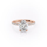 2.10 CT Oval Cut Hidden Halo Pave Setting Moissanite Engagement Ring 12