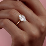 2.10 Oval Cut Solitaire Style Moissanite Engagement Ring 7