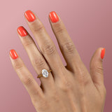 2.10 Oval Cut Solitaire Style Moissanite Engagement Ring 5