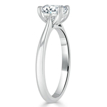 1.0 CT Cushion Cut Solitaire Moissanite Engagement Ring 4