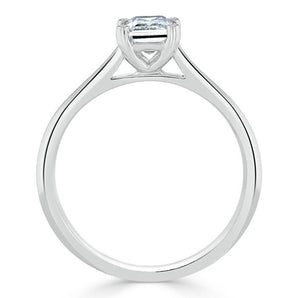 1.0 CT Emerald Cut Moissanite Solitaire Engagement Ring 2