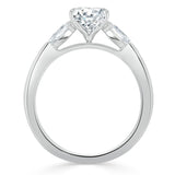 0.75 CT Cushion Cut Three Stone Moissanite Engagement Ring 3