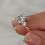 3.55 CT Cushion Three Stone CVD F/VS1 Diamond Engagement Ring 7