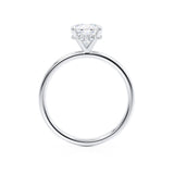 1.0 CT Cushion Shaped Moissanite Hidden Halo Style Engagement Ring 4