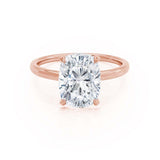 1.50 CT Elongated Cushion Shaped Moissanite Hidden Halo Style Engagement Ring 3