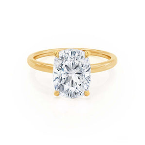 1.50 CT Elongated Cushion Shaped Moissanite Hidden Halo Style Engagement Ring 3