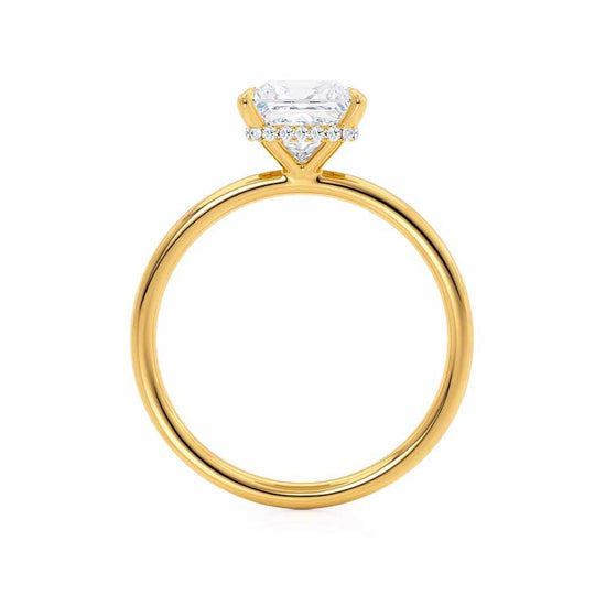 1.50 CT Princess Shaped Moissanite Hidden Halo Style Engagement Ring 5