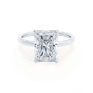 1.80 CT Radiant Shaped Moissanite Hidden Halo Style Engagement Ring 1