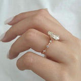 2.50 CT Pear Cut Dainty Pave Setting Moissanite Engagement Ring 3