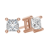 0.50 CT-2.0 CT Princess Solitaire CVD F/VS Diamond Earrings 6