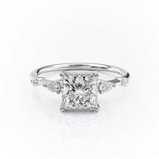 2.08 CT Princess Cut Solitaire Dainty Style Moissanite Engagement Ring 10