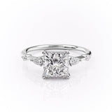 2.08 CT Princess Cut Solitaire Dainty Style Moissanite Engagement Ring 10