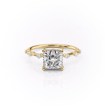 2.08 CT Princess Cut Solitaire Dainty Style Moissanite Engagement Ring 11