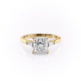 2.08 CT Princess Cut Three Stone Moissanite Engagement Ring 11