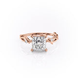 2.08 CT Princess Cut Solitaire Twig Style Moissanite Engagement Ring 12