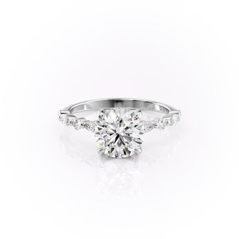 1.60 CT Round Cut Solitaire Pave Setting Moissanite Engagement Ring 10