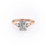 2.10 CT Radiant Cut Three Stone Style Moissanite Engagement Ring 12