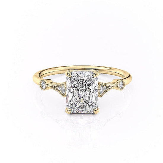 1.04 CT Radiant Cut Solitaire Moissanite Engagement Ring 10
