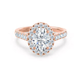 1.50 CT Oval Shaped Moissanite Halo Style Engagement Ring 6