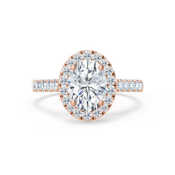 1.50 CT Oval Shaped Moissanite Halo Style Engagement Ring 7