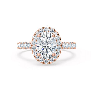 1.50 CT Oval Shaped Moissanite Halo Style Engagement Ring 7