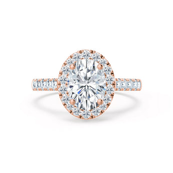 1.50 CT Oval Shaped Moissanite Halo Style Engagement Ring 7