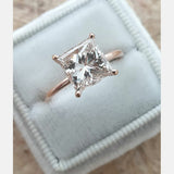 2.08 CT Princess Cut Solitaire Style Moissanite Engagement Ring 3