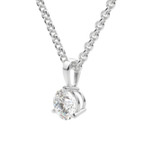 0.25 CT- 0.75 CT Round Solitaire CVD F/VS Diamond Necklace 6