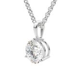 0.25 CT- 0.75 CT Round Solitaire CVD F/VS Diamond Necklace 5