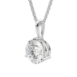 0.25 CT- 0.75 CT Round Solitaire CVD F/VS Diamond Necklace 4