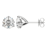 0.50 CT-4.0 CT Round Solitaire CVD F/VS Diamond Earrings 4