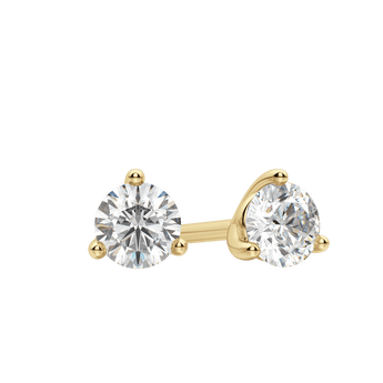 0.50 CT-4.0 CT Round Solitaire CVD F/VS Diamond Earrings 5