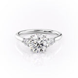 1.60 CT Round Cut Three Stone Moissanite Engagement Ring 10