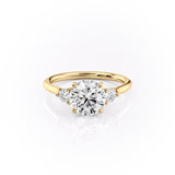 1.60 CT Round Cut Three Stone Moissanite Engagement Ring 11