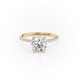 1.60 CT Round Cut Solitaire Pave Setting Moissanite Engagement Ring 11